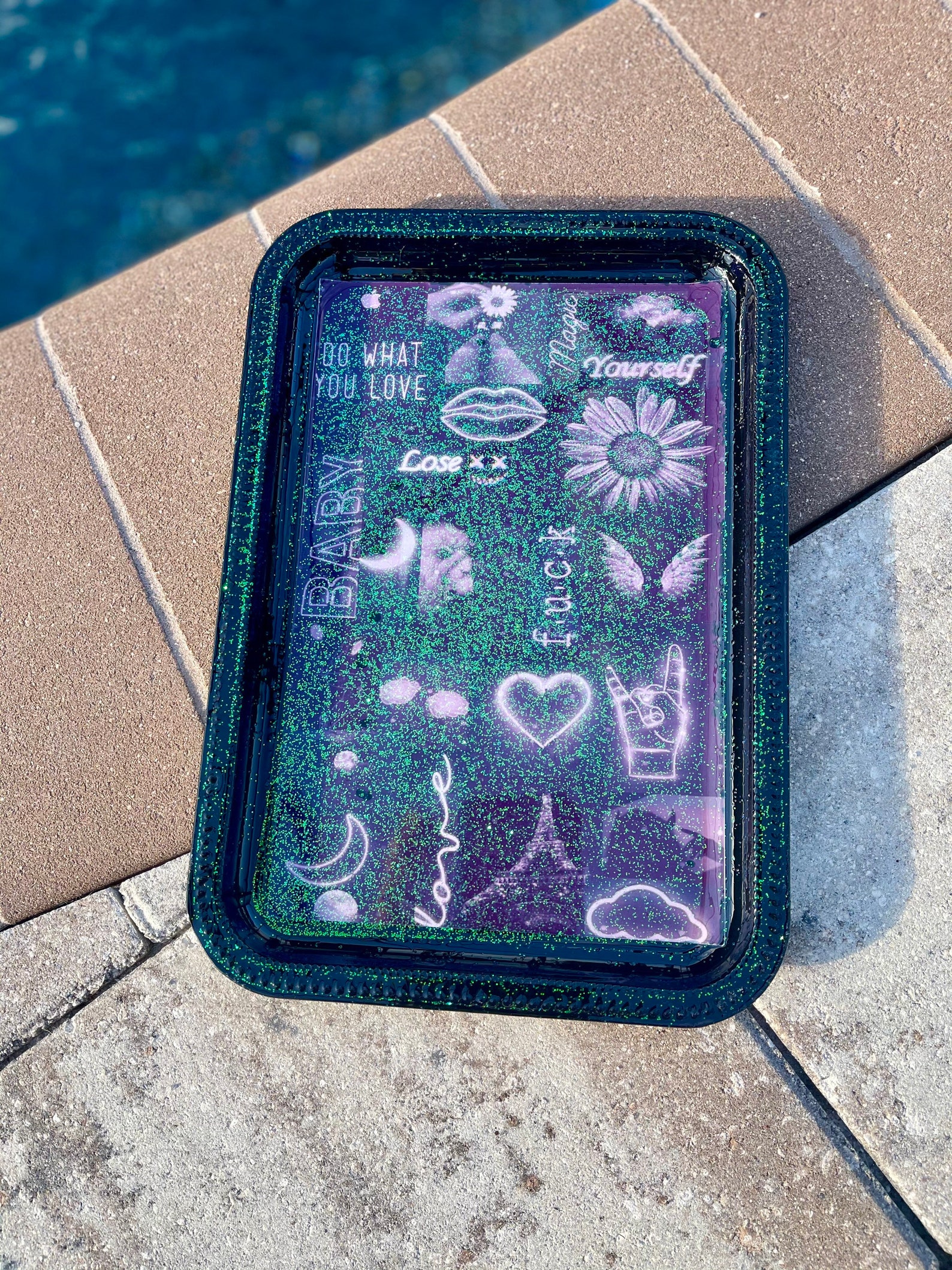 Dark aesthetic Custom rolling tray rolling tray Etsy