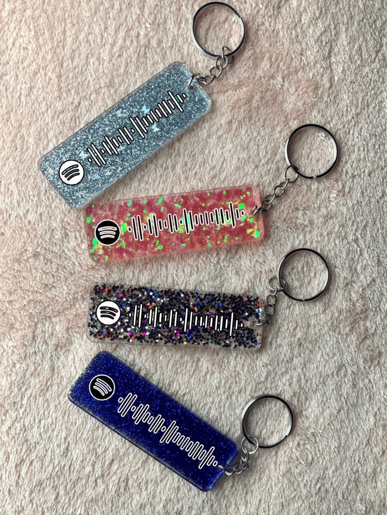 Spotify keychain Spotify album cover keychain Spotify qr Etsy