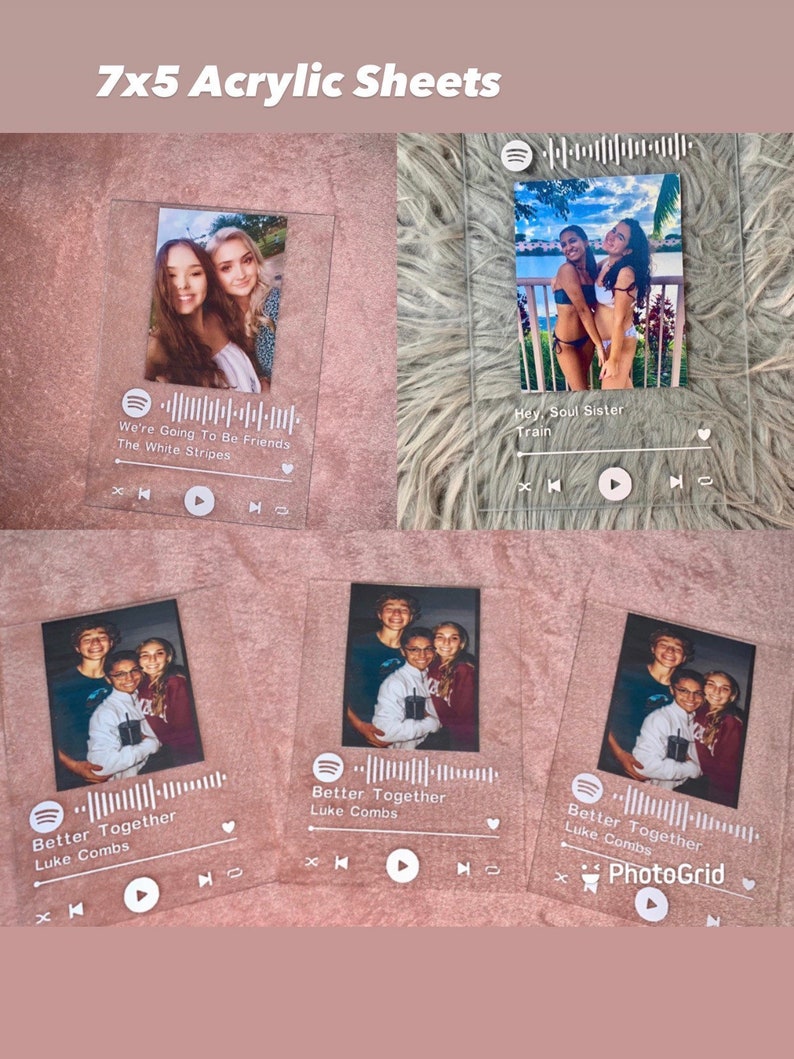 Acrylic Spotify album cover bff best friend gift present for | Etsy