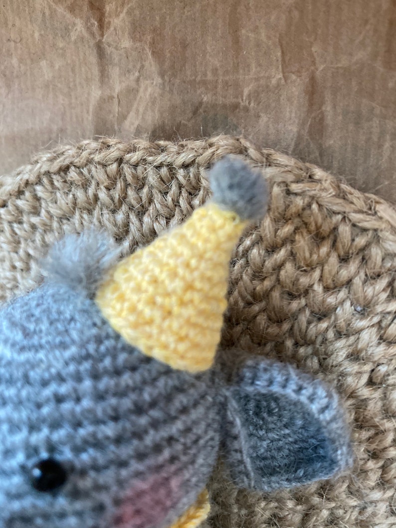 Gray elephant ear toy for baby cute nice pink decorations for | Etsy