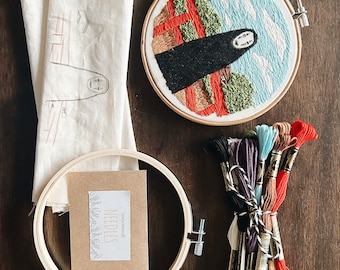 Anime Hand Embroidery Kit - DIY - No Face from Spirited Away