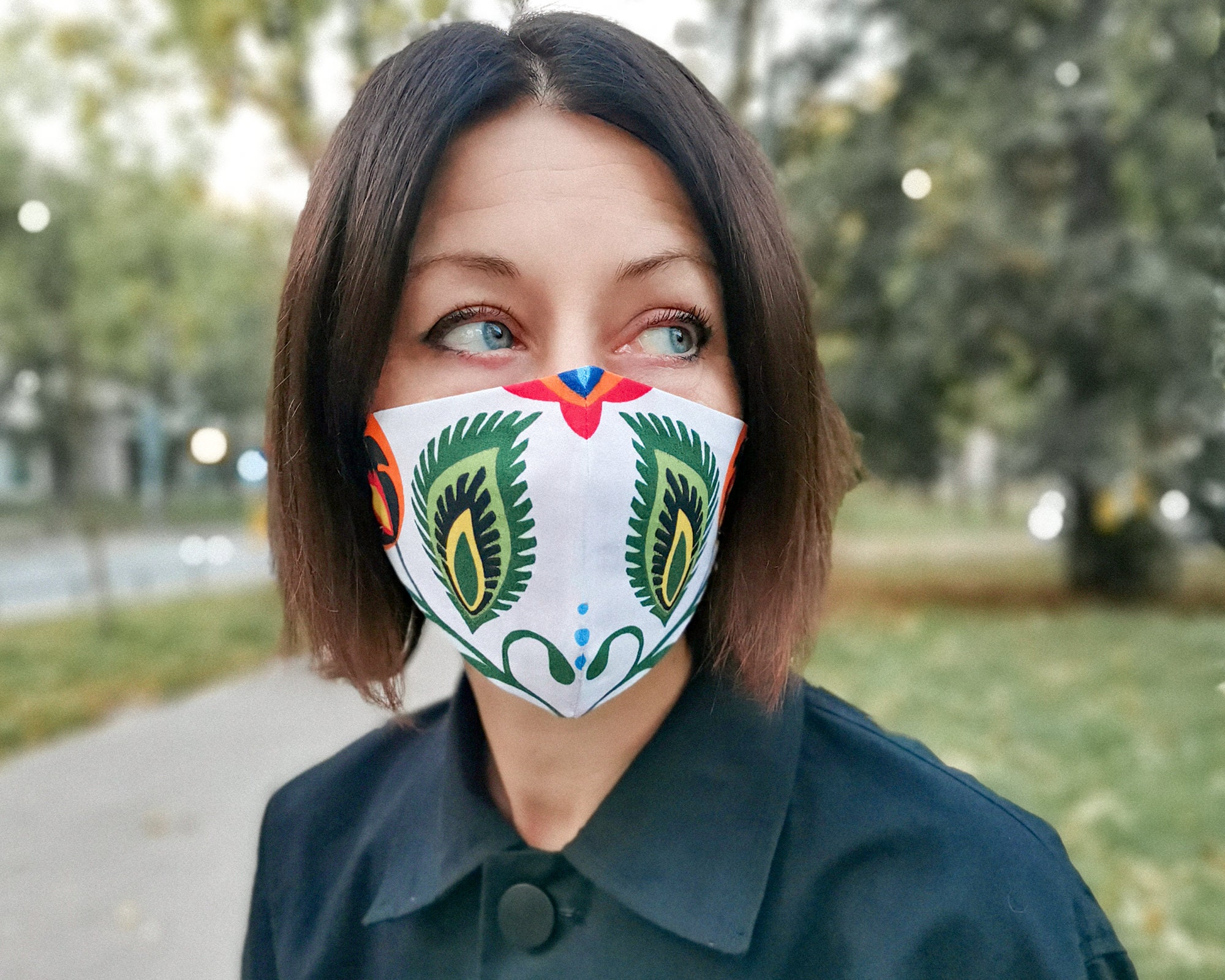 Polish Folk Face Mask / Premium Quality Hand Made Cotton Face Etsy