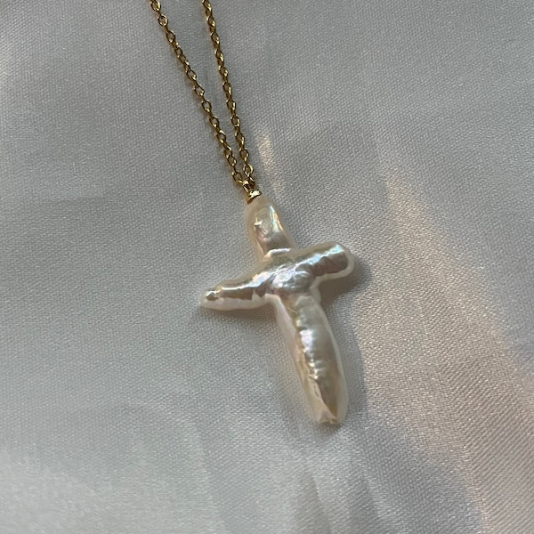 Pearl Cross Necklace