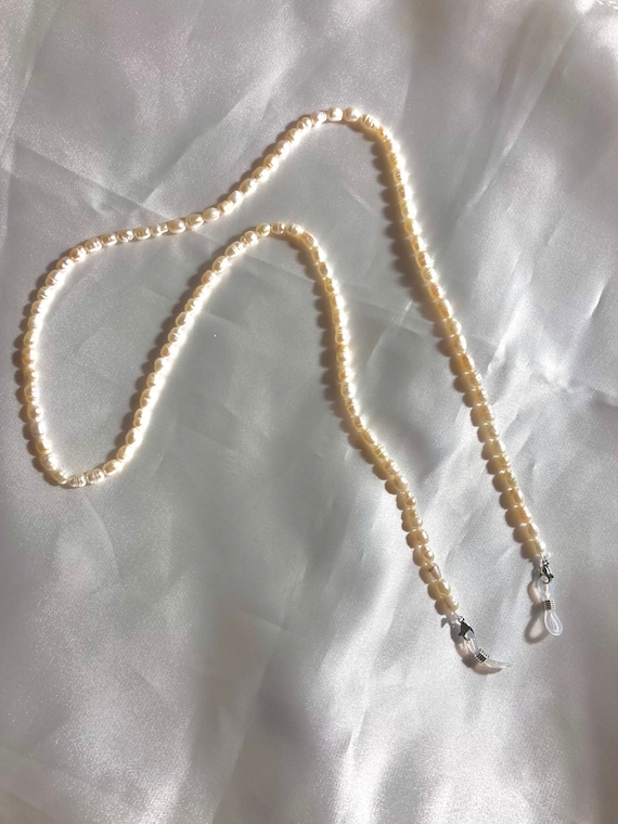 Elegant Freshwater Pearl Sunglasses Chain Black Spinel And Freshwater Pearls Eye Glasses Chain | Farra  main image 2