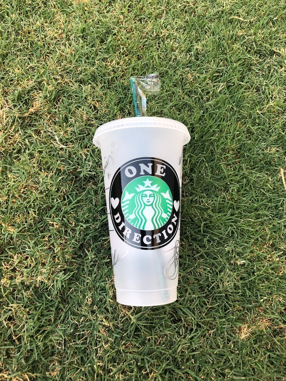 One Direction Starbucks Tumbler Etsy