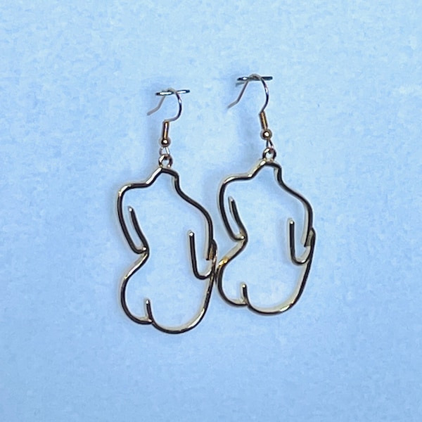 Abstract Silhouette Butt Earrings, Body Earrings, Artistic Earrings, Feminine Earrings, Silhouette Earrings, Abstract Earrings, Woman, Ass