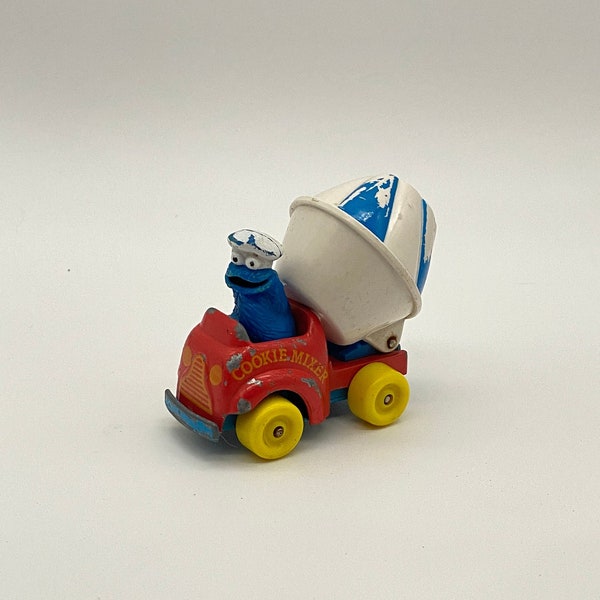 Vintage 1982 Playskool Sesame Street Cookie Monster Cookie Mixer Cement Mixer Diecast Car