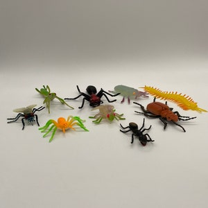 Mixed Lot of PVC Plastic Insect/ Bug Figurine Toys