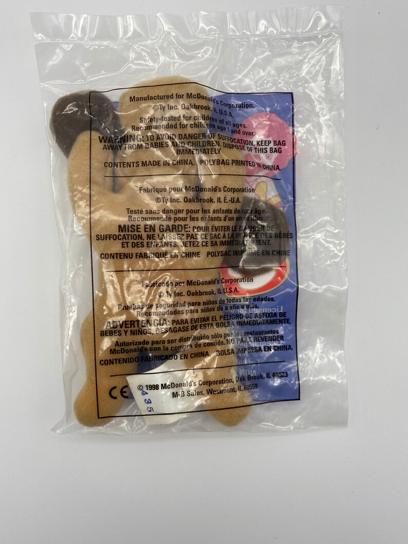 Happy Meal Toys McDonald\u2019s 1998 Ty Beanie Baby Bones Toy