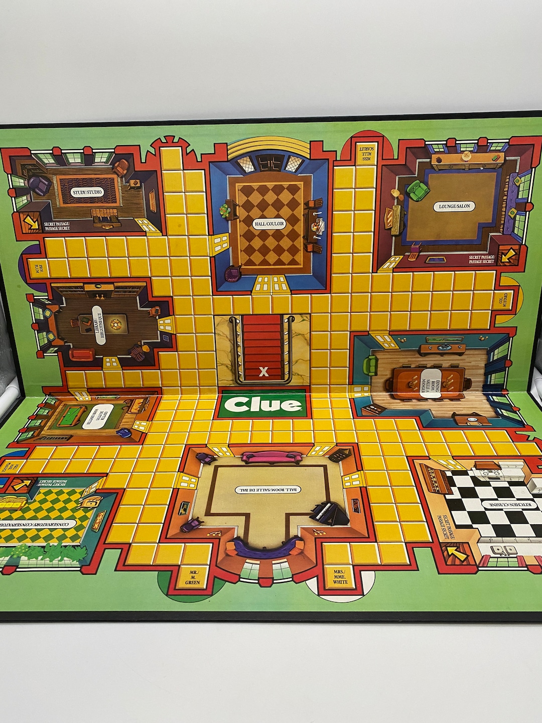 Replacement Parts 1986 Clue Board Game Board Etsy