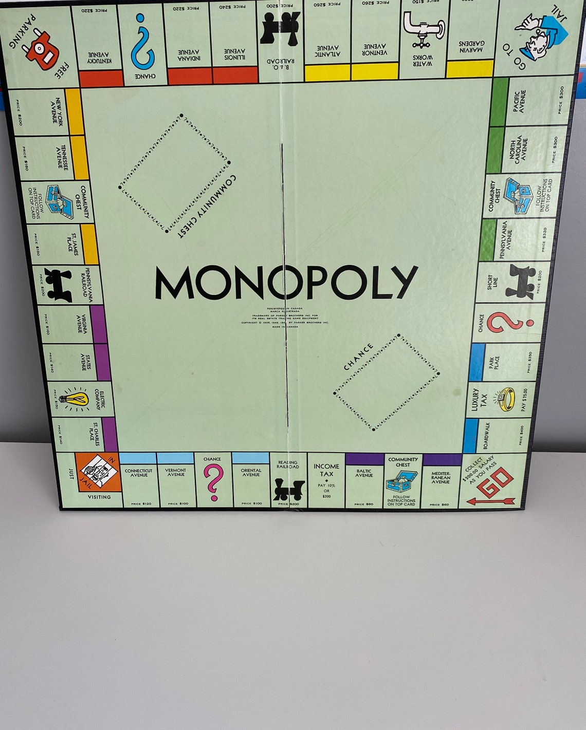 1961 Parker Brothers Monopoly Board Game Vintage Board Game | Etsy