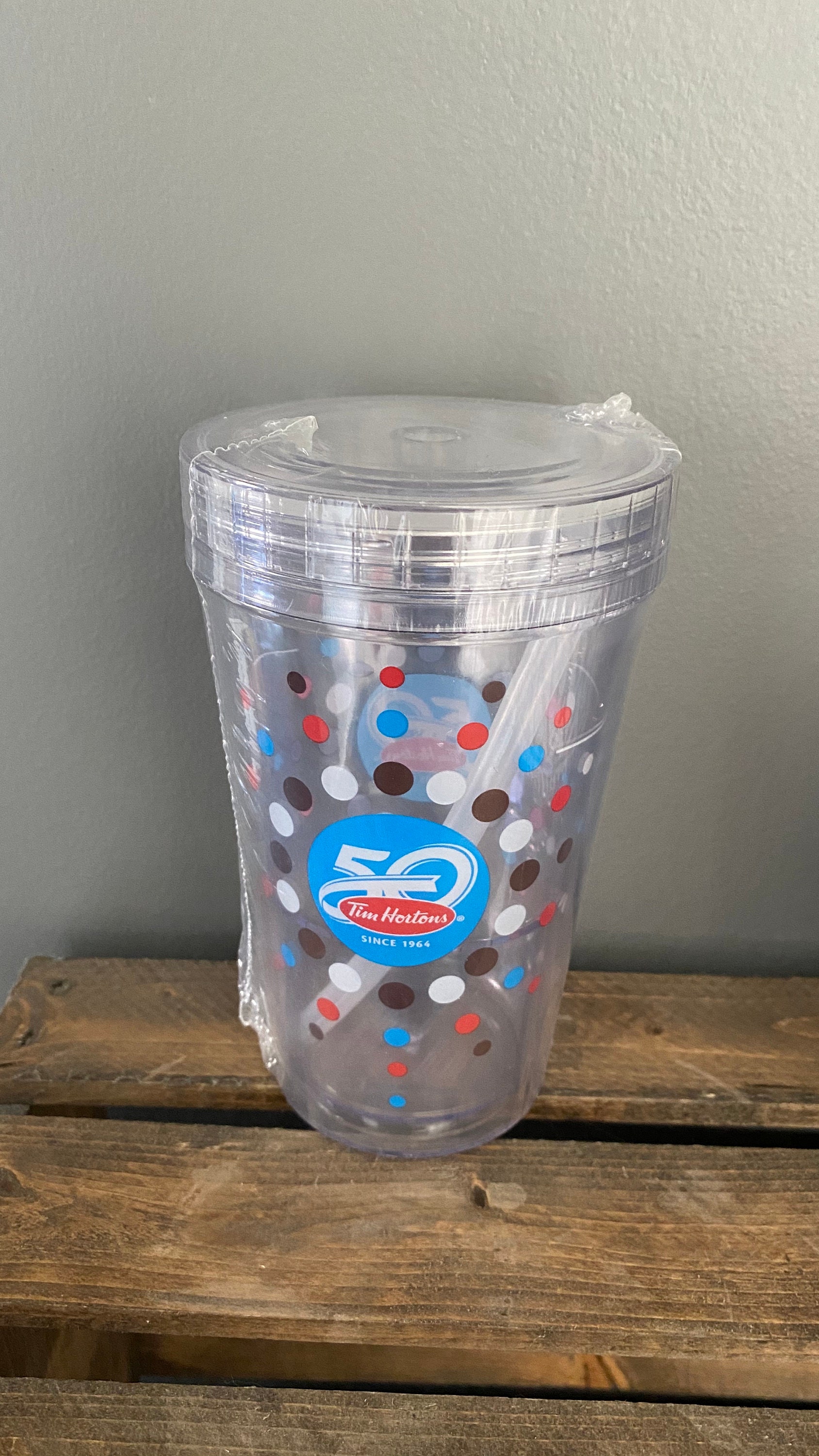 New Tim Horton S 50th Anniversary Tumblers With Straw Tim Etsy