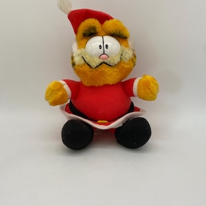 Peluche vintage de Noël du père Noël de McDonald's : chat vintage en dessin animé à collectionner