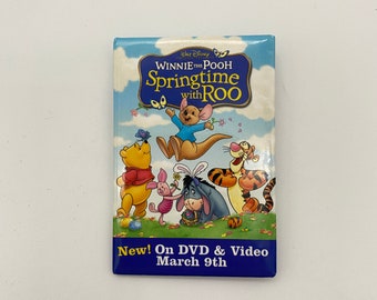 Disney Winnie the Pooh Springtime with Roo Movie Release Button Pin- Disney Pins- Disney Memorabilia- Disney Collectable