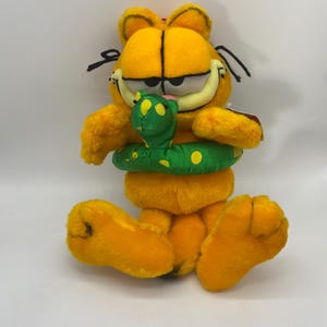 Pool Party Garfield Plush: Vintage Cartoon Cat Collectible from Nanco