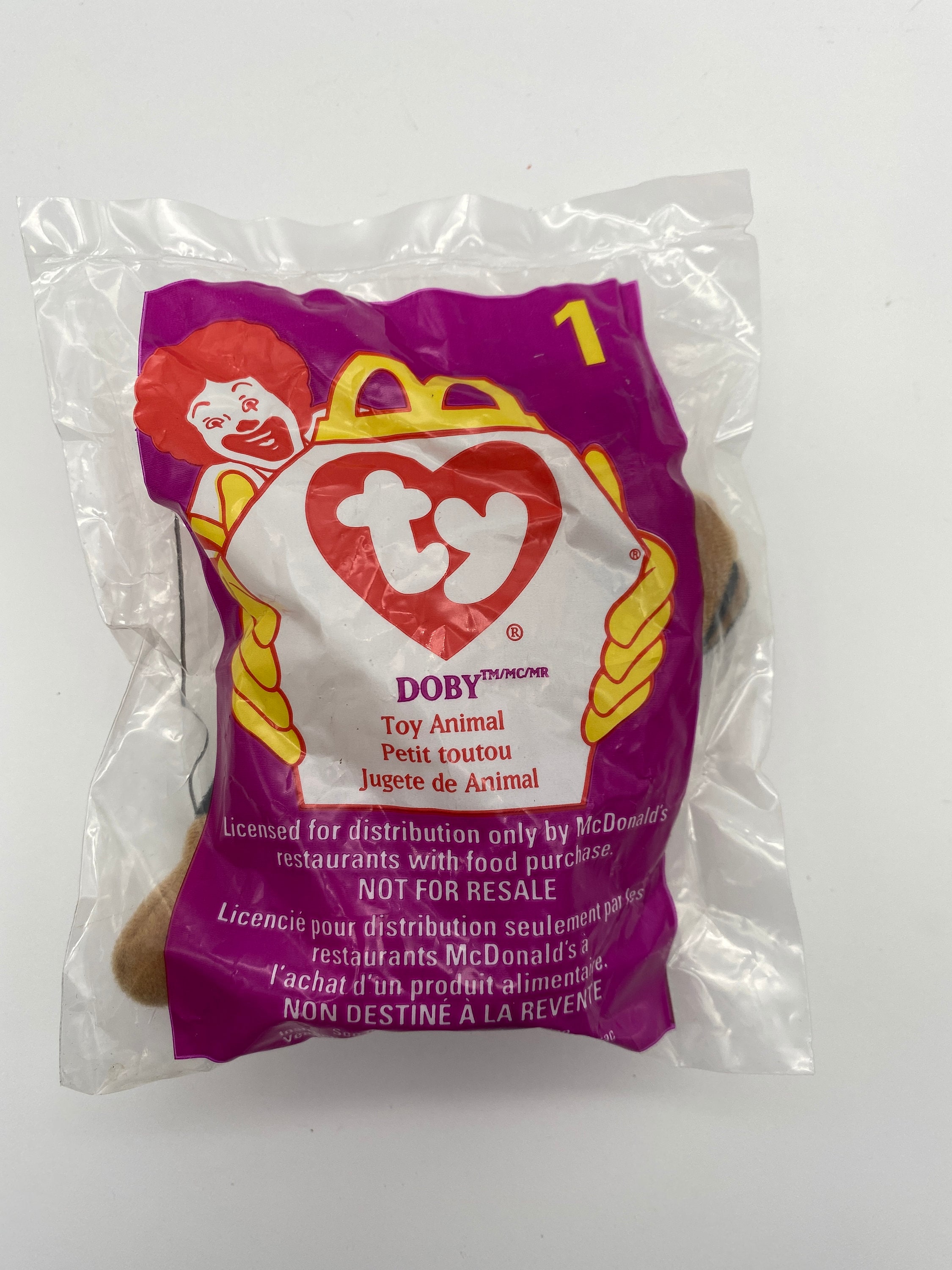 1998 Details about   Ty Teenie Beanie Babies McDonalds Factory Sealed Bag Doby 