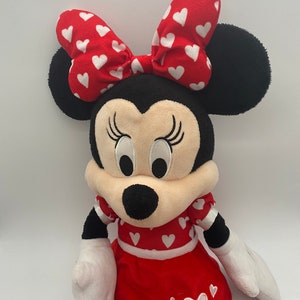 Disney Minnie Mouse Plush Doll in Heart Dress - Valentine's Day Gift for Kids & Collectors