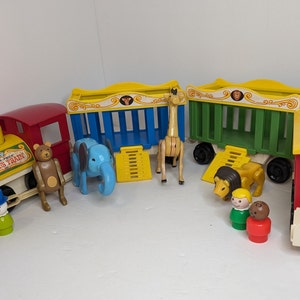 Vintage Fisher Price Play Family Circus Train with Accessories