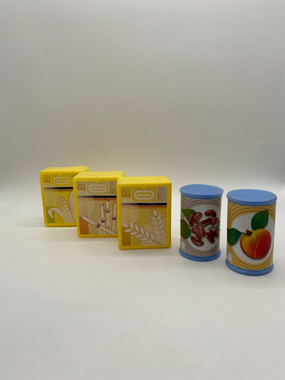 Vintage Little Tikes Play Food Boxes & Can Set Etsy