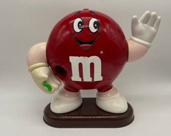 Vintage 1998 M&M's Red Candy Dispenser