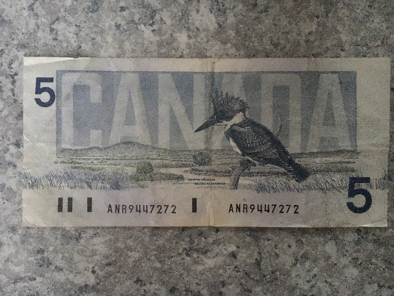 1986 Canada 5 Dollar Bill Canada Money Collectable Money Etsy 1986 Canada 5 Dollar Bill Canada Money Collectable Money Etsy