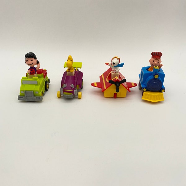 1989 The Peanuts Golden 'Happy Meal Set mit 4 Pull Back Autos