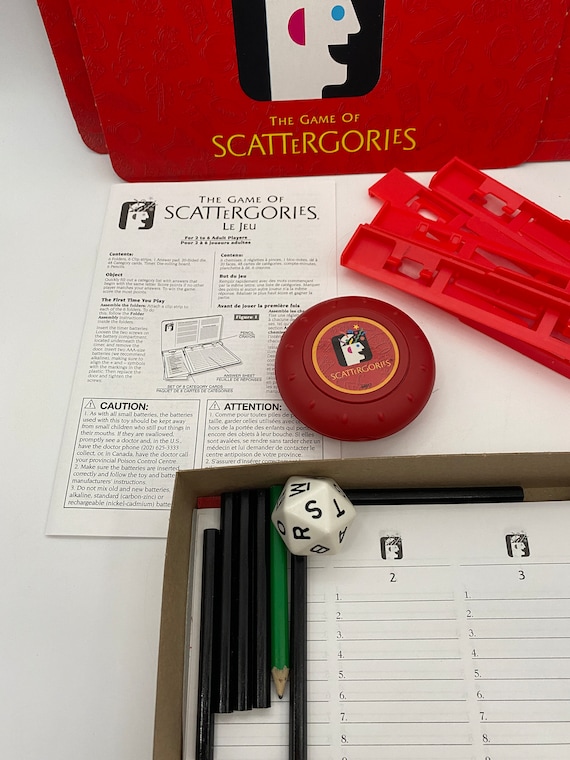 2003 The Game of Scattergories de Parker Brothers Juego de mesa retro  Family Game Night -  España