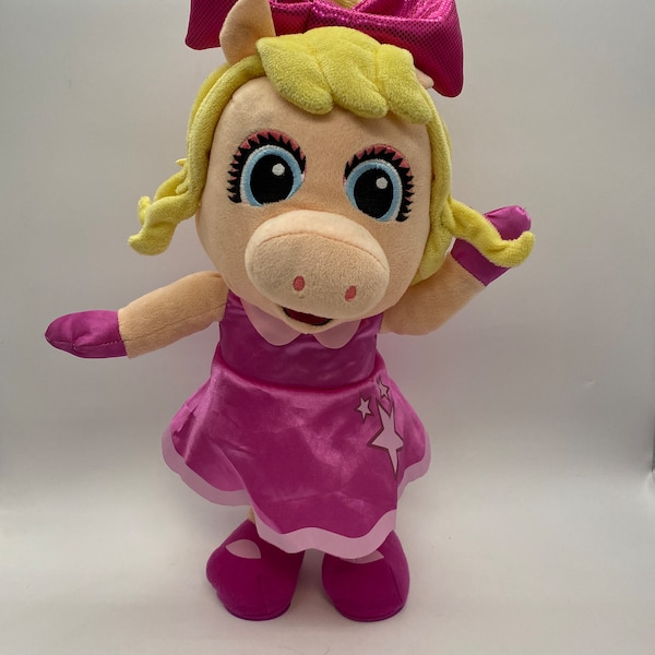 2019 Disney Junior Muppet Babies Sing and Shake Miss Piggy Plush- Disney Plush- The Muppets- Jim Henson