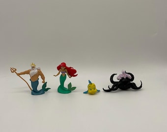 Disney&#39;s The Little Mermaid Miniature Figurine Collection: Ariel, Ursula, Flounder & More Characters