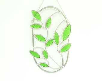 Small Stained Glass Leaf Sun Catcher