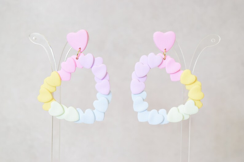 Rainbow Heart Earring Collection Rainbow Heart