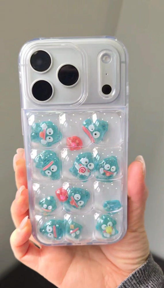 DIY Phone case with sticker, Bubble case, Pokopoko case, Clear 3D,Bon Bon drop, Decoden Shaker iPhone case and add Sticker