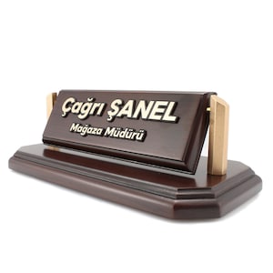 Personalized name plate,for desk Nameplate sign, Modern office business decor,Executive desk name plate,wood name plate, Personalized Gift