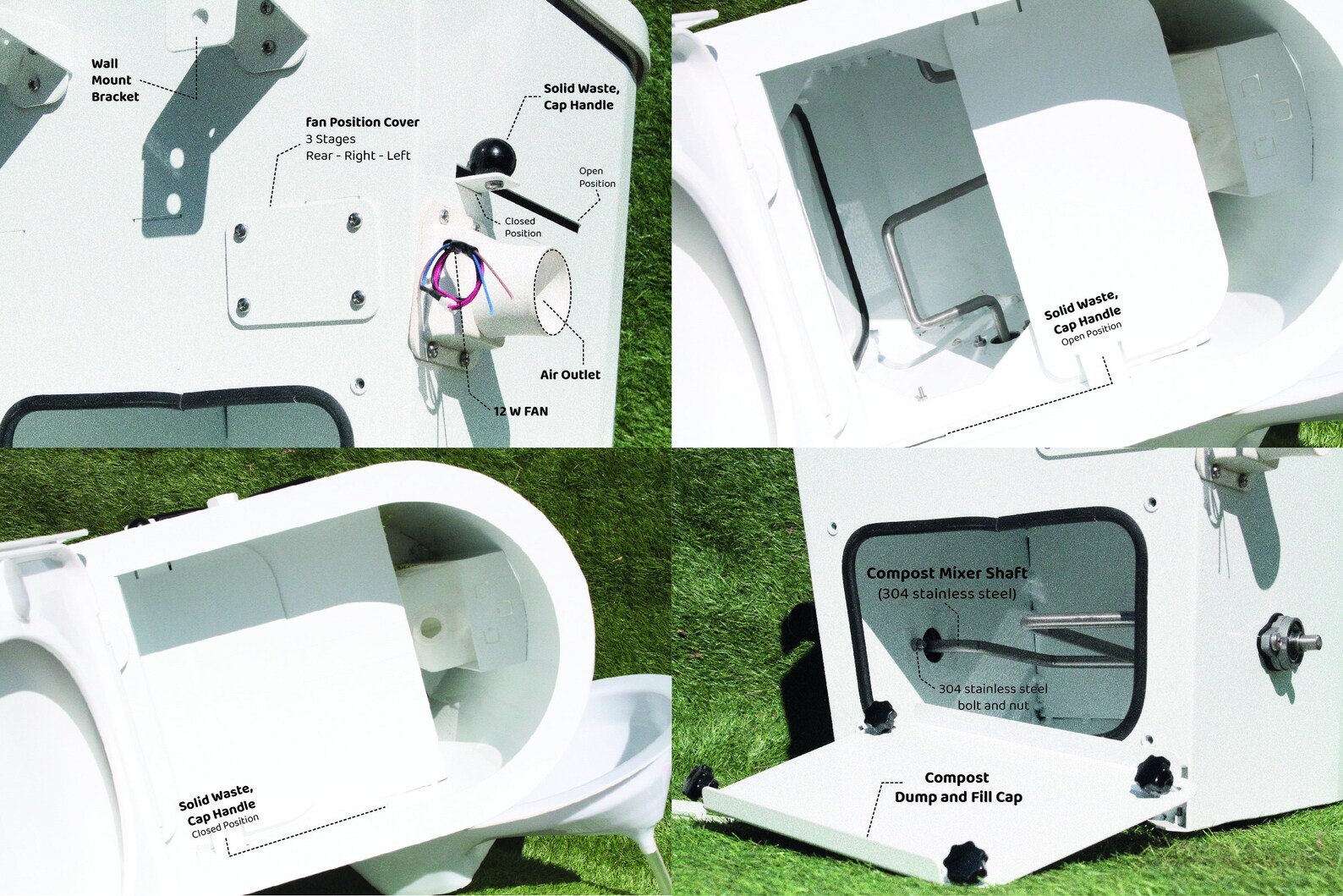 Compost Toilet Caravan,tiny Houses, Vans, Boats Self Contained Composting Toilet Nature's Best