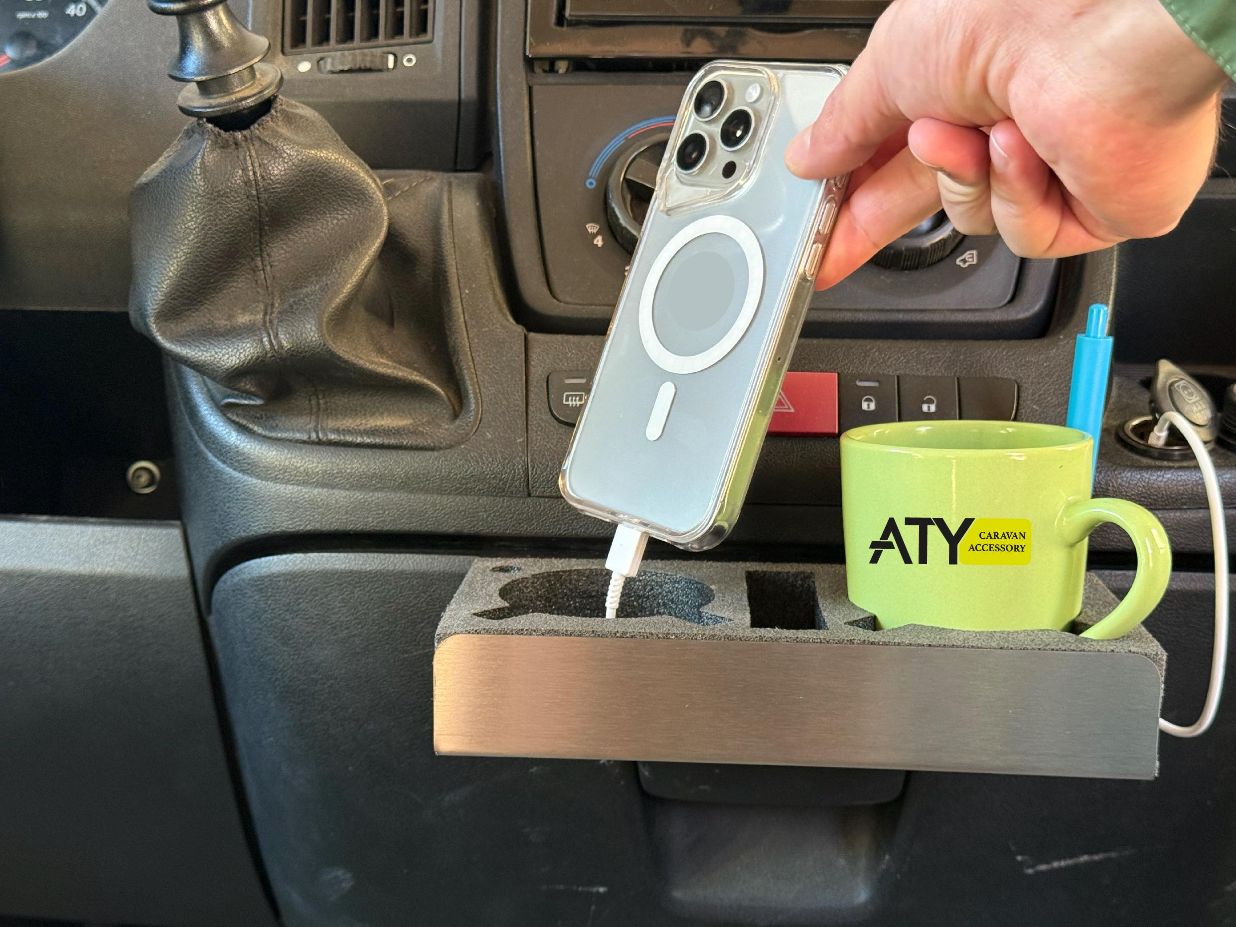 Organizer Da Cruscotto Per Fiat Ducato E Relay Dal 2014 - In ABS Nero, Per Migliorare Lo Spazio