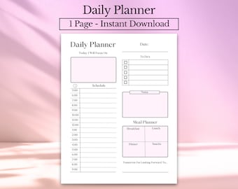 planificador diario imprimible, lista diaria de tareas pendientes imprimible, planificador imprimible, lista de tareas diarias, productos digitales más vendidos, planificador por horas