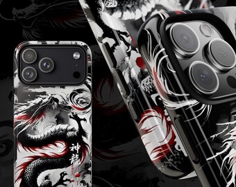 神龙 Divine Dragon iPhone 17 Tough Case Dragon Phone Cover Asian Style Chinese Dragon Art Asian Mythology Gift Phone Case