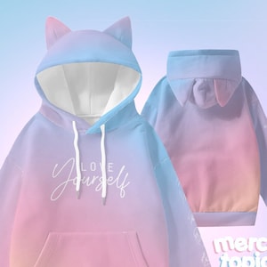 BTS Collage Print Lightweight Cat Ear Hoodie K pop Fashion Lightweight Pullover Hooded Sweatshirt Jin Jimin Jung Kook V Rm Suga Jhope Etsy UK