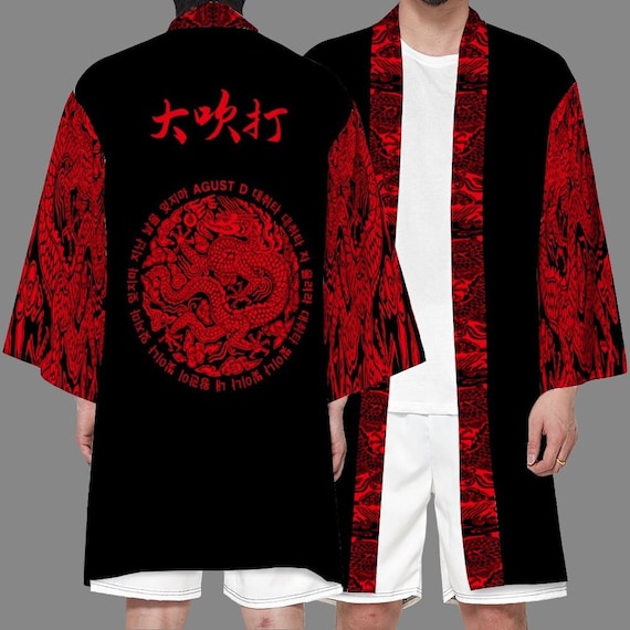 Daechwita Inspired Haori King Boss Robe Red Dragon Hanja Hangul Kpop Merch Army Gift Idea Custom Unisex All Over Print Japanese Haori Kimono Etsy