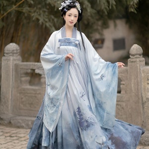 Jin Dynasty Phoenix Hanfu Womens Dress Polyester Fabric - Etsy