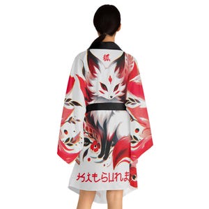 Kitsune Fox Kimono Robe Nine Tailed Fox Mask Spirit Japan Kami Inari ...