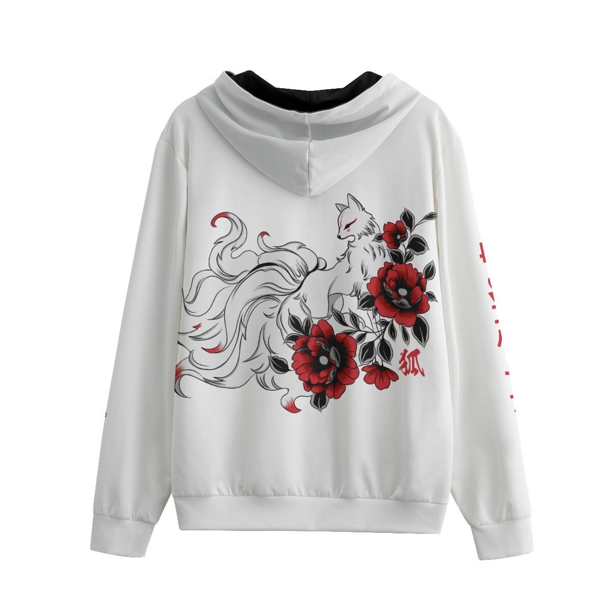Kitsune Fox Hoodie Nine Tailed Fox Mask Spirit Japan Kami