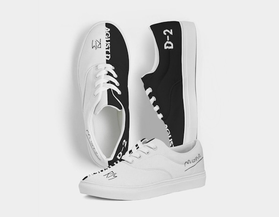 Two Tone Shoes Half Black Half White Shoes Sneakers Split Color