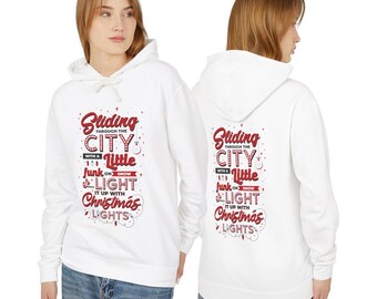 Sliding Through the City with a little funk Hoodie | ARMYs Christmas Holiday Typography K-Pop Christmas Hooded Sweatshirt Unisex