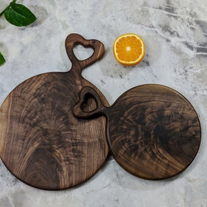 Black Walnut Wood Cutting Board Charcuterie Board Serving Board Hand Made holiday gift Premium Figured Grain style 5 image 4