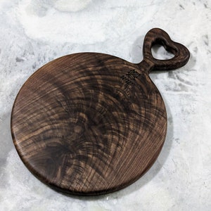 Black Walnut Wood Cutting Board Charcuterie Board Serving Board Hand Made holiday gift Premium Figured Grain style 5 image 3