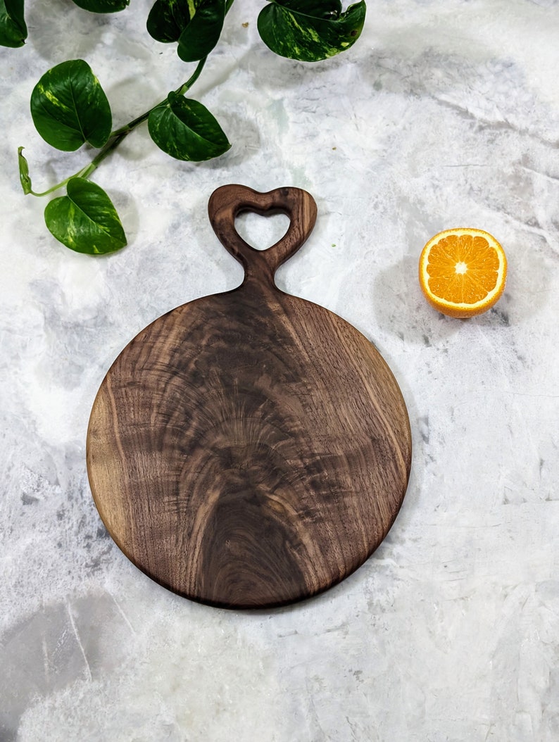 Black Walnut Wood Cutting Board Charcuterie Board Serving Board Hand Made holiday gift Premium Figured Grain style 5 image 2