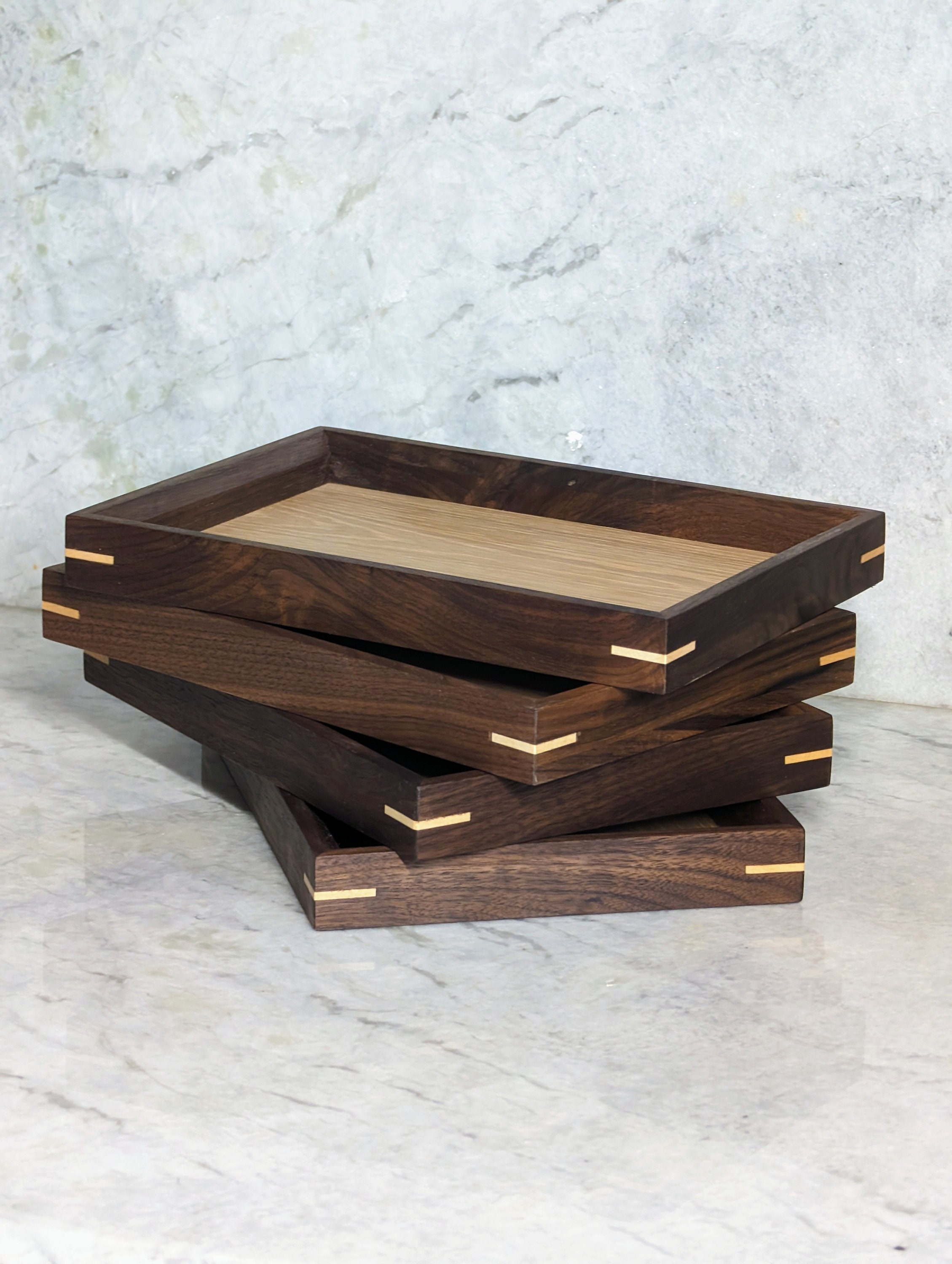 Walnut Tray Black Walnut and White Oak Serve Trays - Etsy
