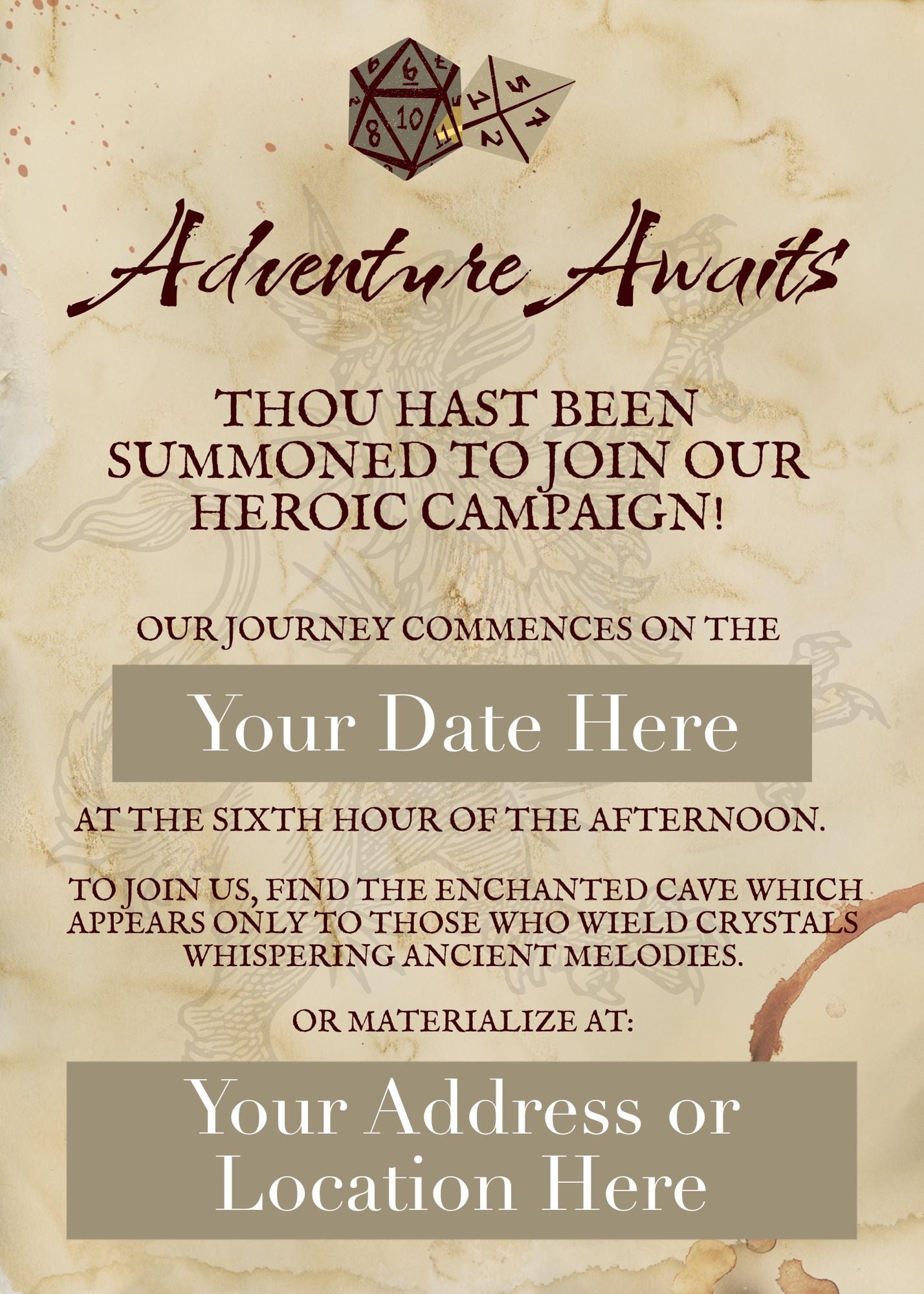 Personalized DND Campaign Invitation! - Etsy