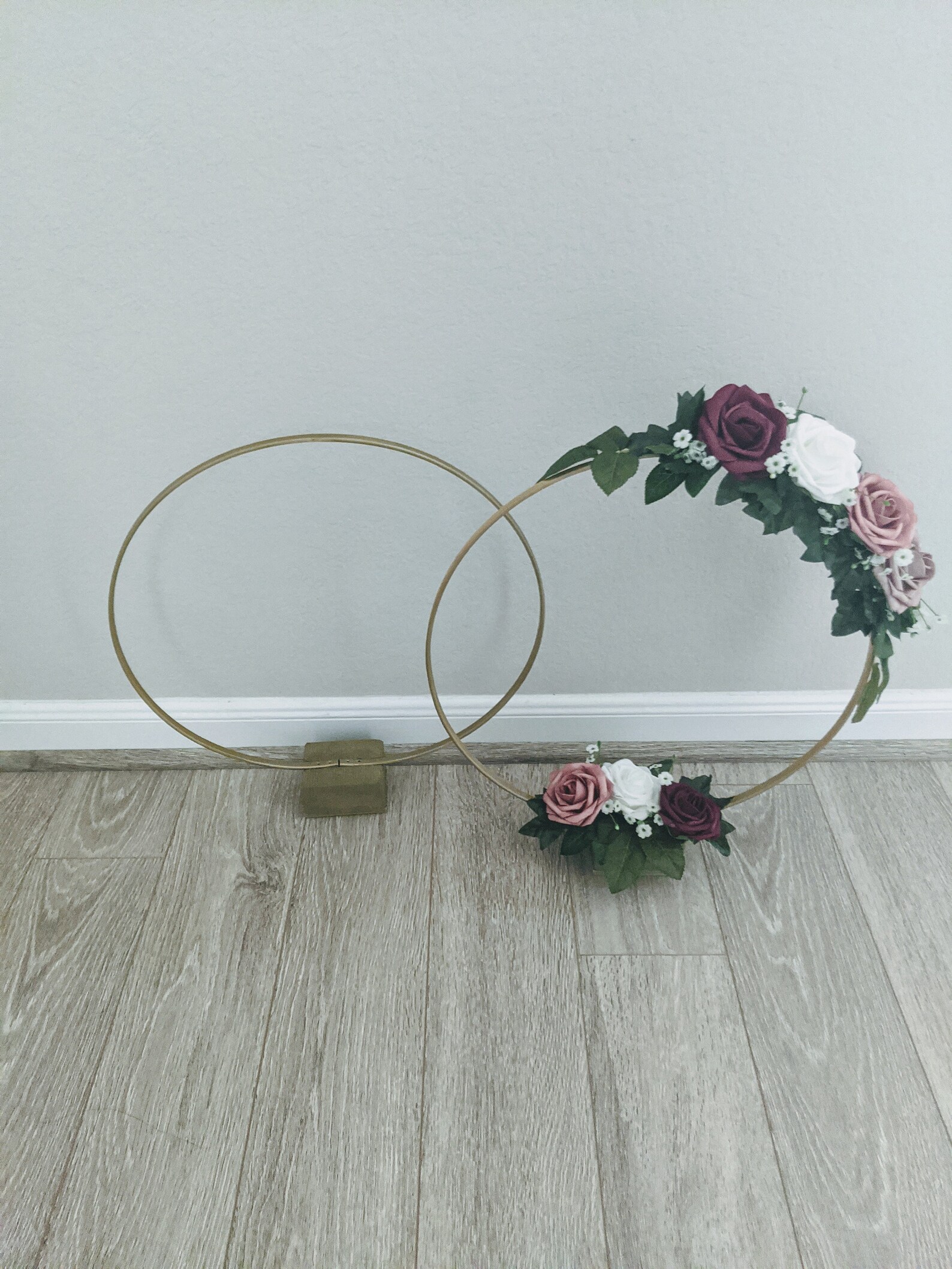 Gold Hoop Centerpiece just add flowers Wedding decor table Etsy